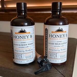 Beekman 1802 Honey & Orange Blossom Goat Milk Hand Body Wash & Lotion Duo Set